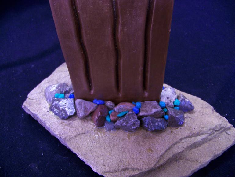 Original Abstract Expressionism Abstract Sculpture by Jo And Jan Moore Romancing The Stone
