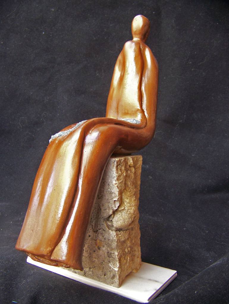 Original Abstract Sculpture by Jo and Jan Moore Romancing The Stone