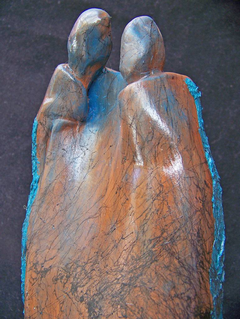 Original Abstract Sculpture by Jo and Jan Moore Romancing The Stone