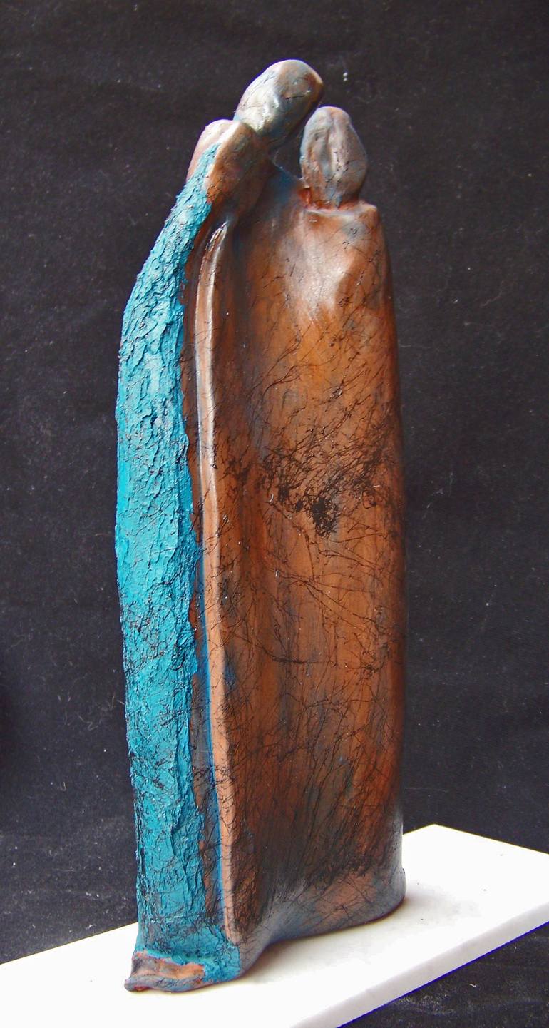 Original Abstract Expressionism Abstract Sculpture by Jo and Jan Moore Romancing The Stone