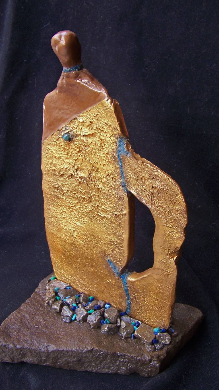 Original Abstract Sculpture by Jo and Jan Moore Romancing The Stone