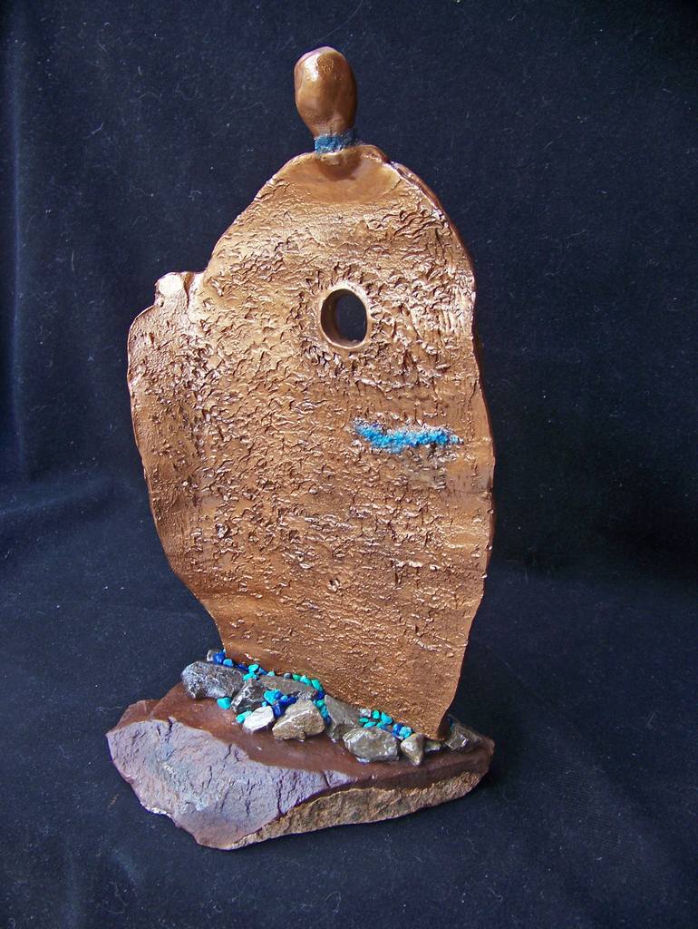 Original Abstract Sculpture by Jo and Jan Moore Romancing The Stone