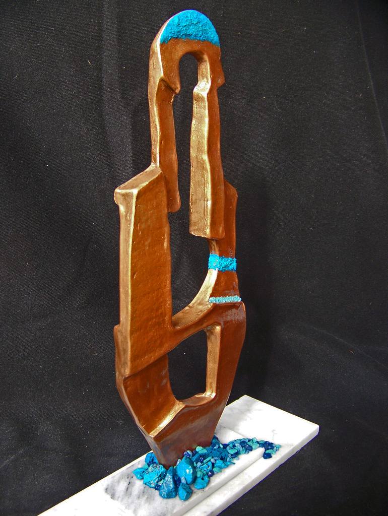 Original Abstract Sculpture by Jo and Jan Moore Romancing The Stone