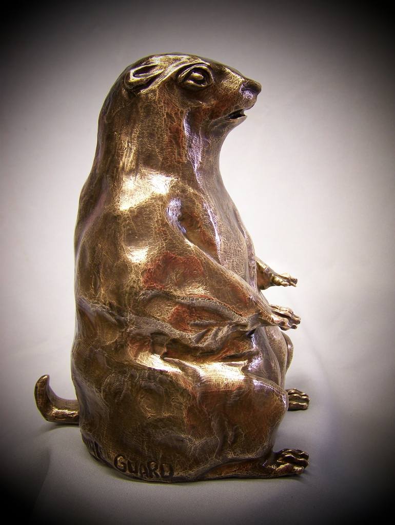 Original Expressionism Animal Sculpture by Jo and Jan Moore Romancing The Stone