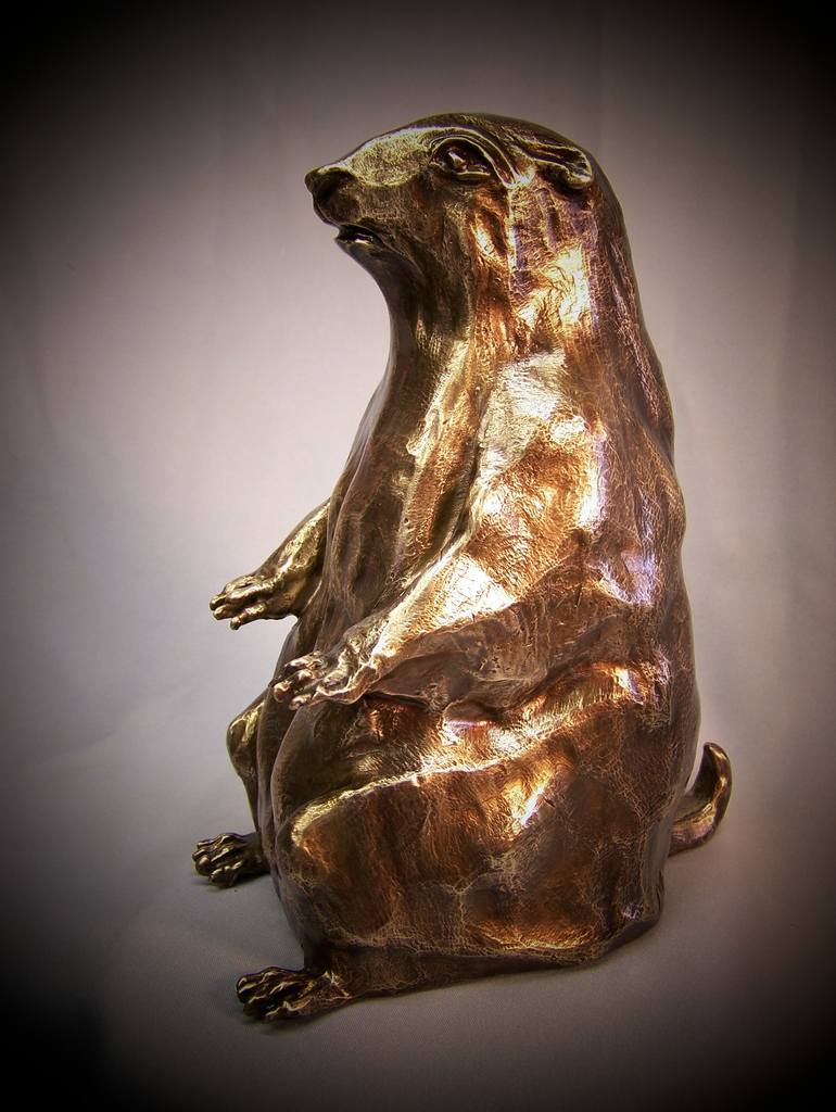 Original Animal Sculpture by Jo and Jan Moore Romancing The Stone