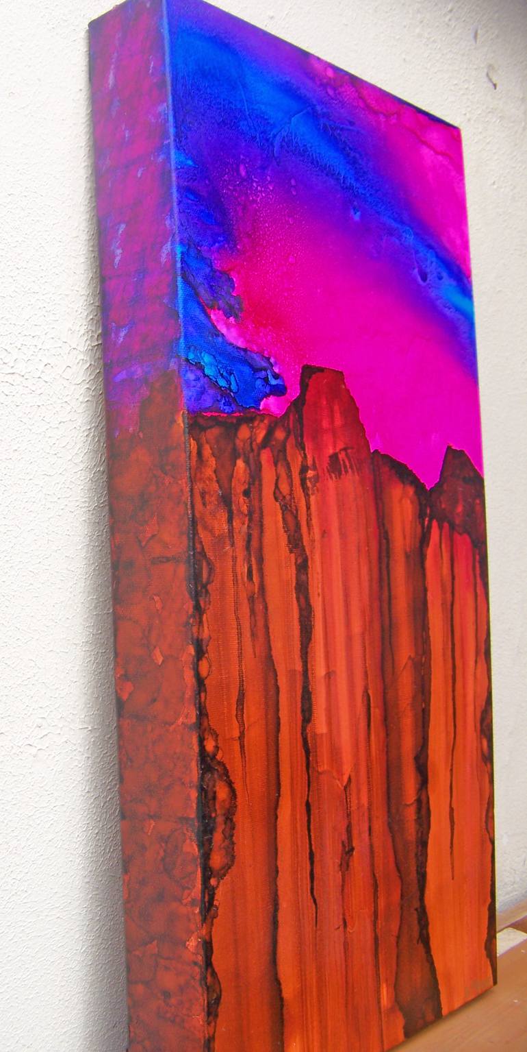 Original Abstract Landscape Painting by Jo And Jan Moore Romancing The Stone