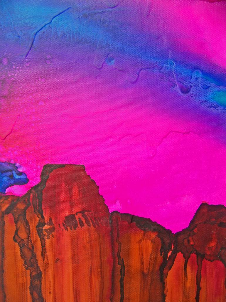 Original Abstract Landscape Painting by Jo And Jan Moore Romancing The Stone