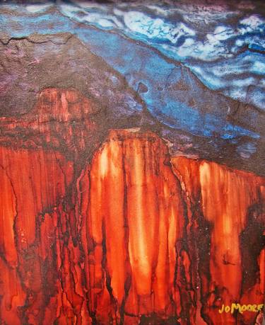 Print of Abstract Landscape Paintings by Jo and Jan Moore Romancing The Stone