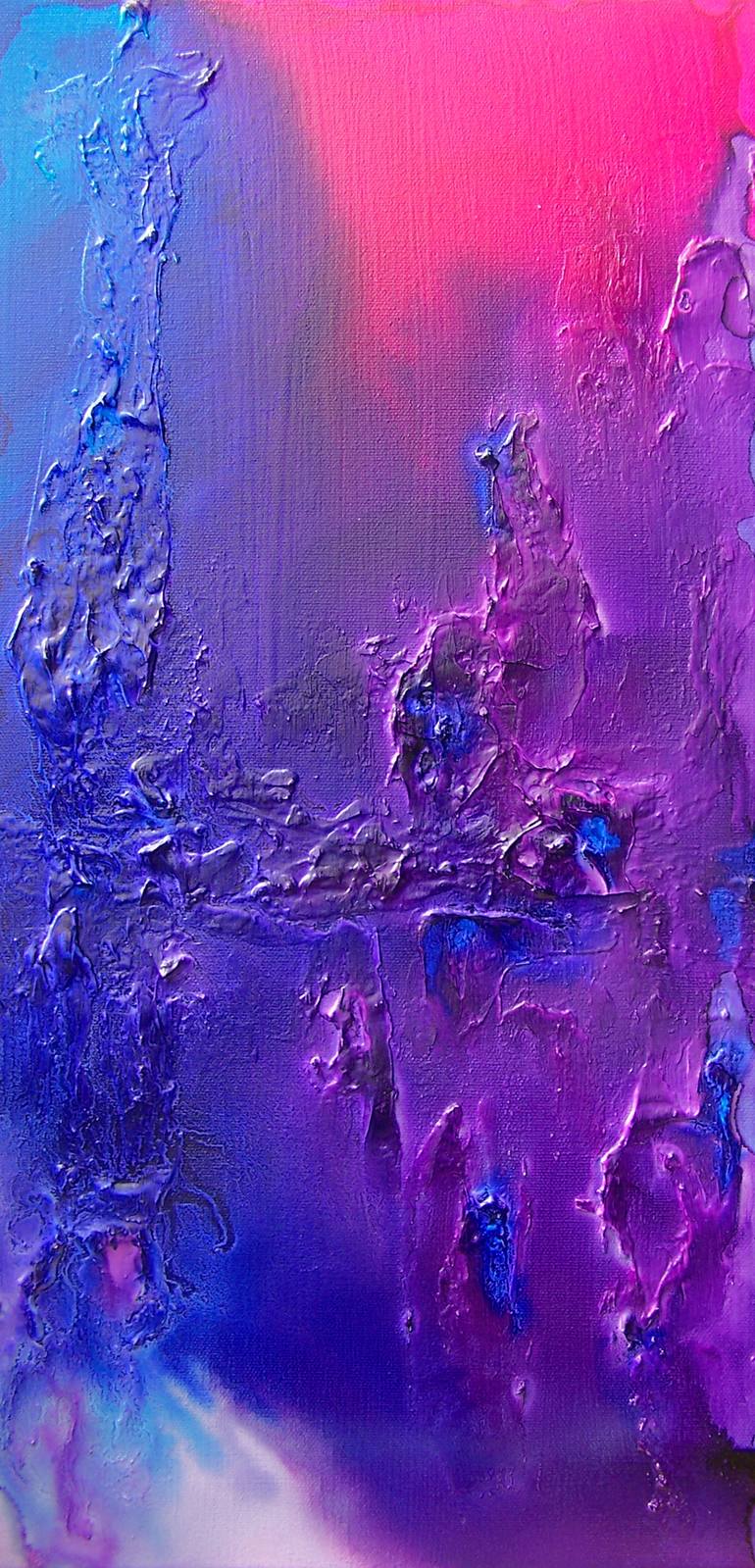 Original Abstract Painting by Jo And Jan Moore Romancing The Stone | Abstract Art on Canvas | Leaning out for Love