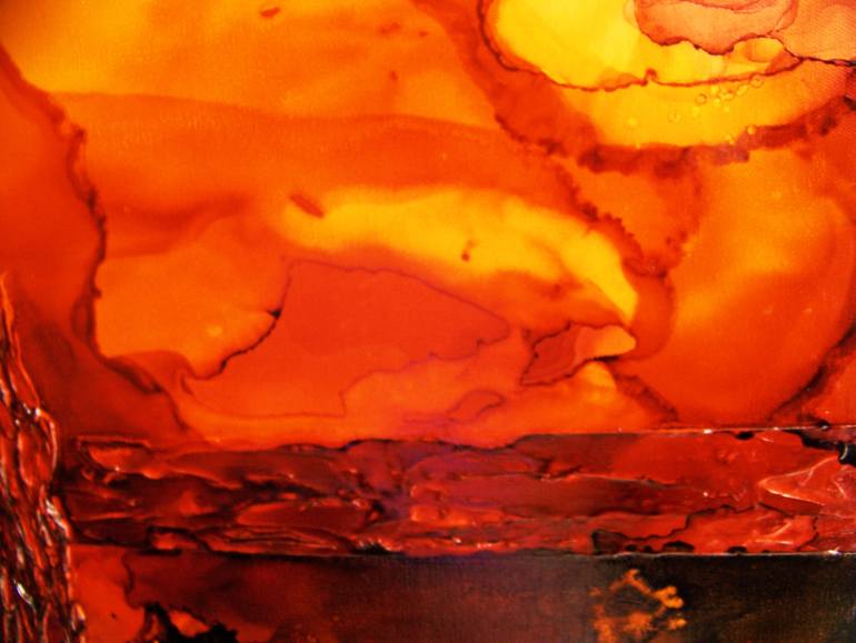 Original Abstract Expressionism Abstract Painting by Jo And Jan Moore Romancing The Stone