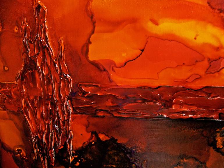 Original Abstract Expressionism Abstract Painting by Jo And Jan Moore Romancing The Stone