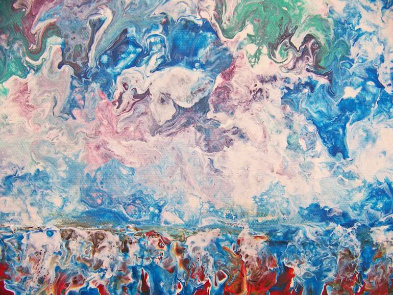 Original Abstract Expressionism Abstract Painting by Jo And Jan Moore Romancing The Stone