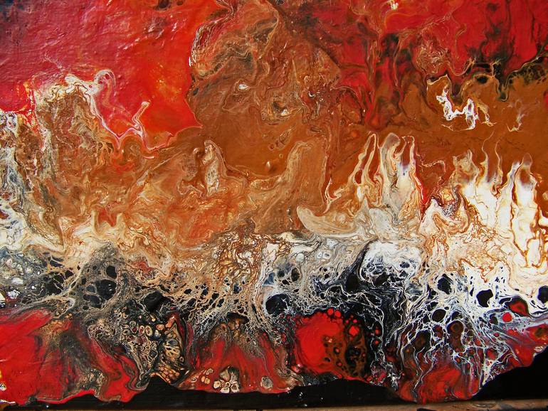 Original Abstract Expressionism Abstract Painting by Jo and Jan Moore Romancing The Stone