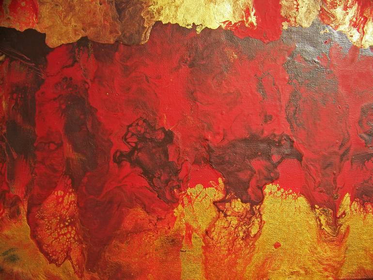 Original Abstract Expressionism Abstract Painting by Jo And Jan Moore Romancing The Stone