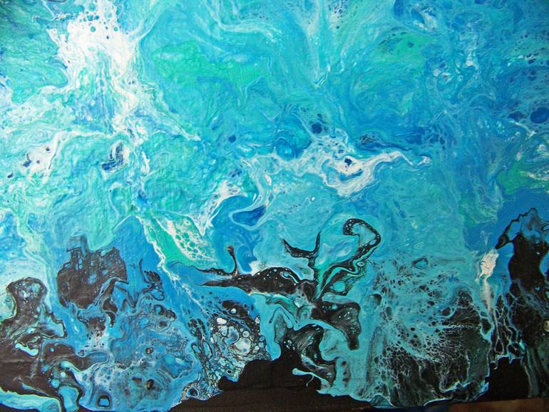 Original Abstract Painting by Jo and Jan Moore Romancing The Stone