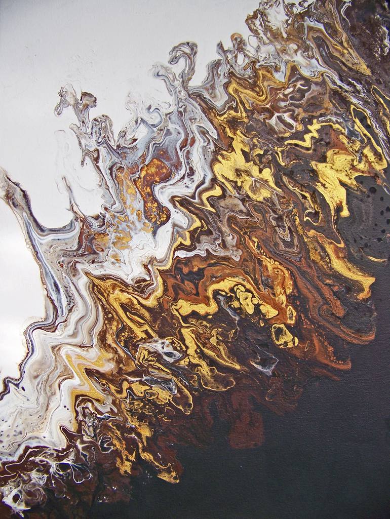 Original Abstract Painting by Jo And Jan Moore Romancing The Stone | Abstract Art on Canvas | The Way of the Smoke III