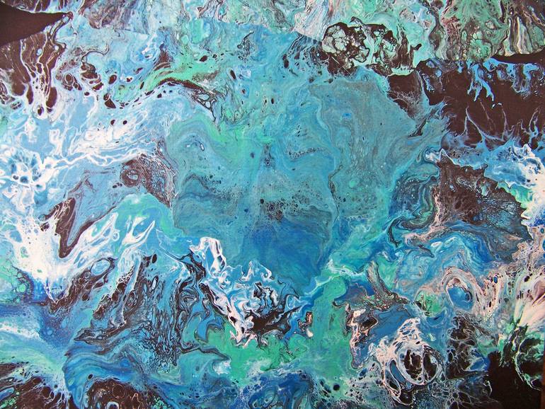 Original Abstract Painting by Jo and Jan Moore Romancing The Stone