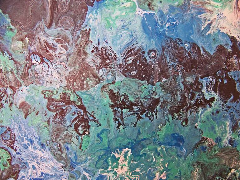 Original Abstract Painting by Jo and Jan Moore Romancing The Stone