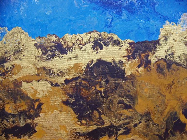 Original Abstract Landscape Painting by Jo and Jan Moore Romancing The Stone