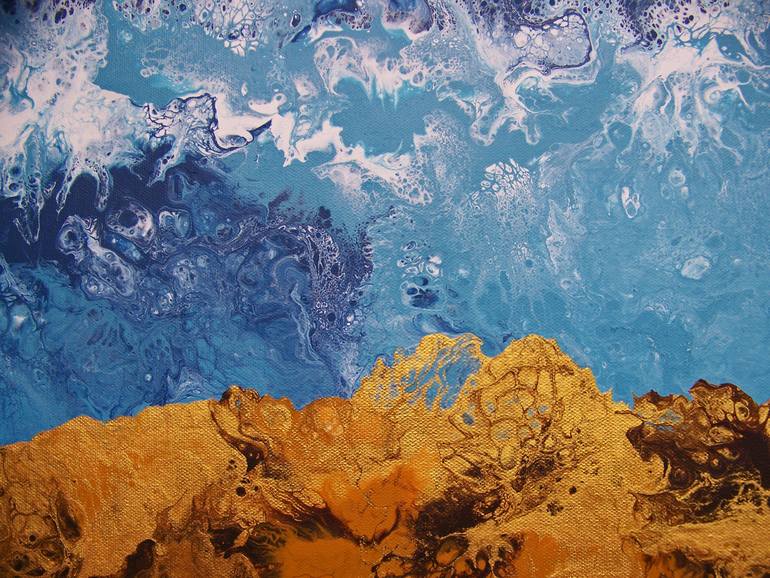 Original Abstract Landscape Painting by Jo and Jan Moore Romancing The Stone