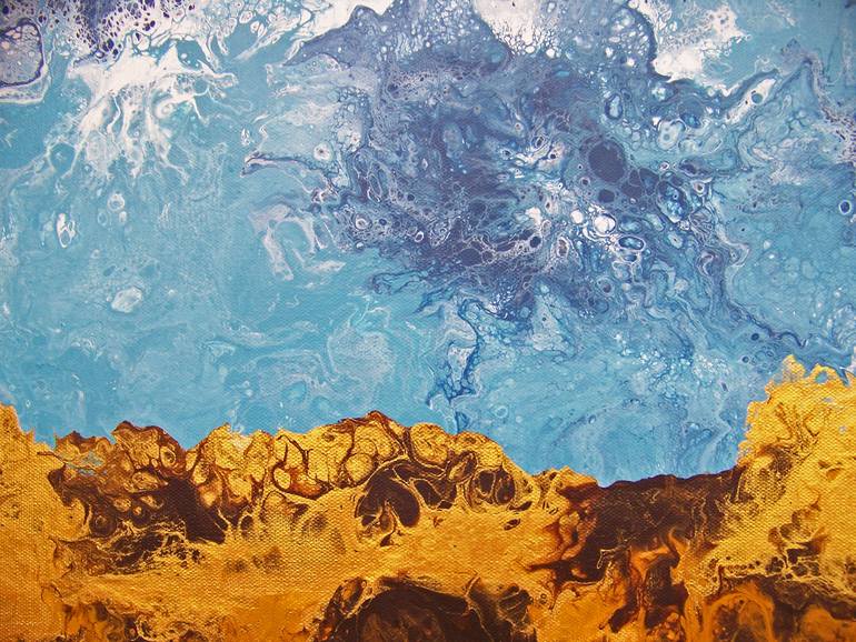 Original Abstract Landscape Painting by Jo and Jan Moore Romancing The Stone