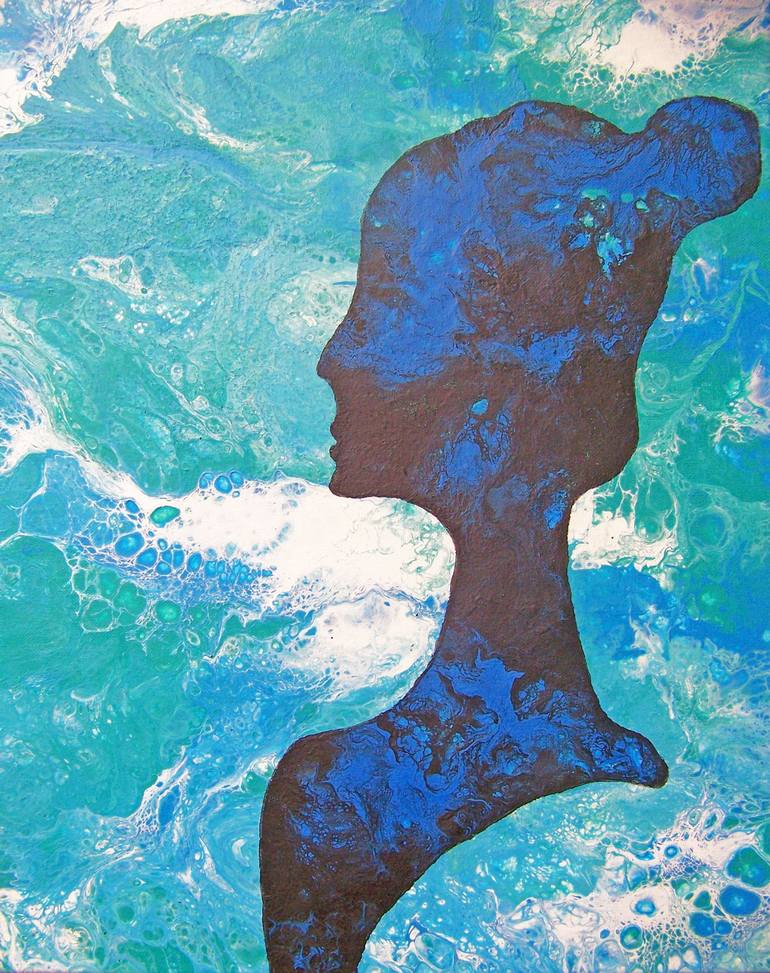 Print of Abstract Women Paintings by Jo And Jan Moore Romancing The Stone