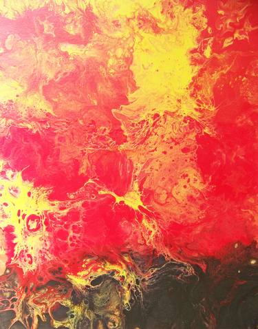 Original Abstract Expressionism Abstract Paintings by Jo and Jan Moore Romancing The Stone