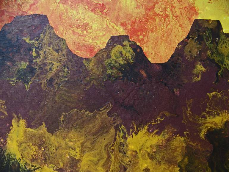 Original Abstract Landscape Painting by Jo and Jan Moore Romancing The Stone