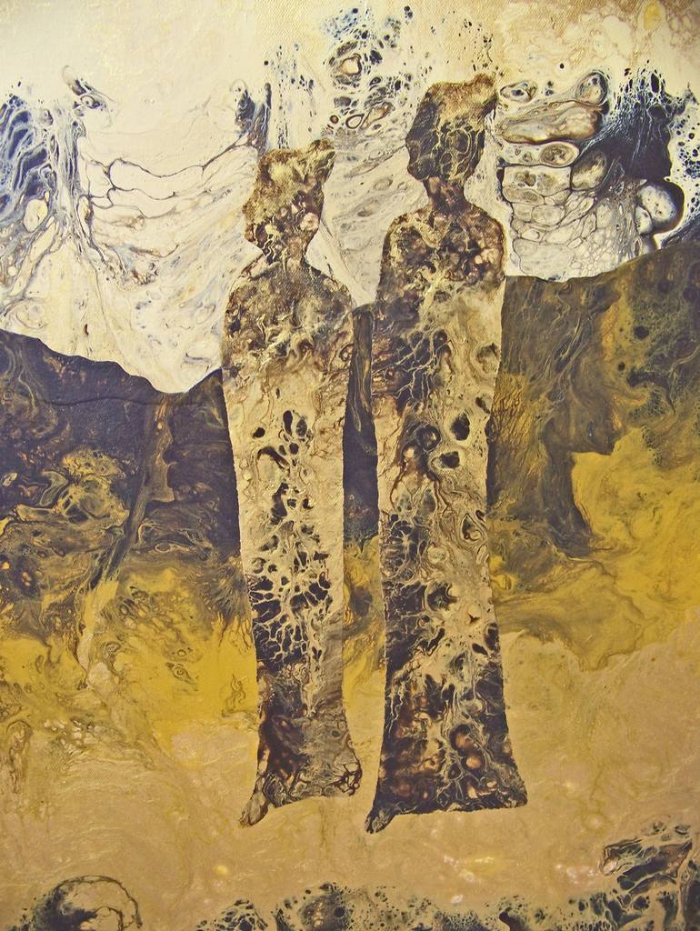 Original Abstract Landscape Painting by Jo And Jan Moore Romancing The Stone