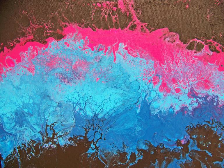Original Abstract Landscape Painting by Jo And Jan Moore Romancing The Stone
