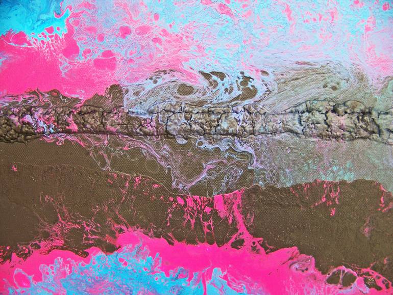 Original Abstract Landscape Painting by Jo And Jan Moore Romancing The Stone