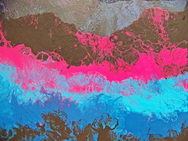 Original Abstract Landscape Painting by Jo And Jan Moore Romancing The Stone