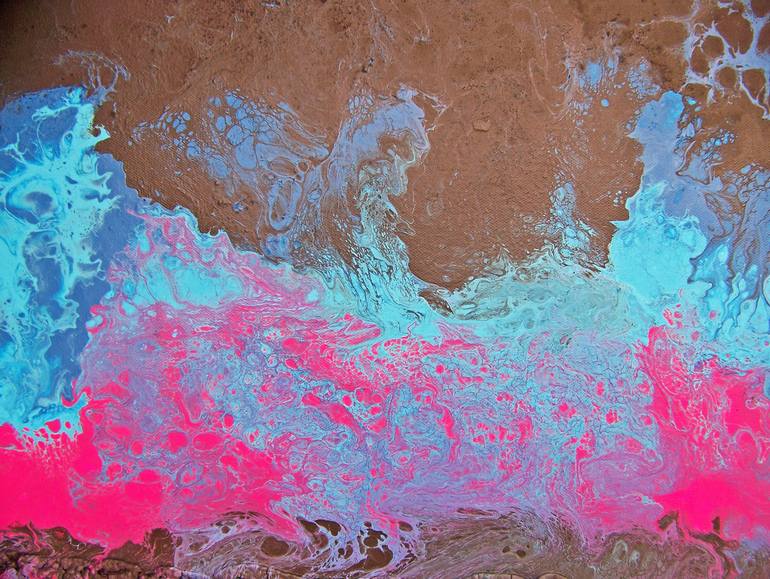 Original Abstract Landscape Painting by Jo And Jan Moore Romancing The Stone
