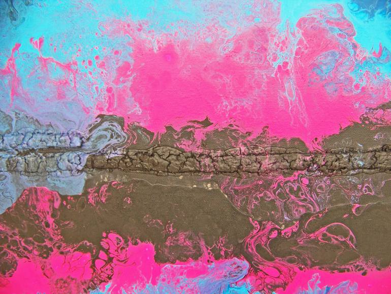 Original Abstract Landscape Painting by Jo And Jan Moore Romancing The Stone