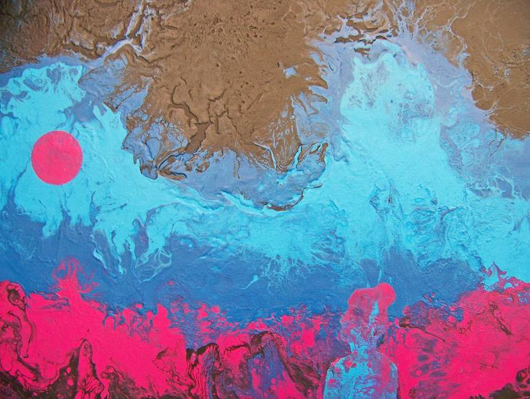 Original Abstract Landscape Painting by Jo And Jan Moore Romancing The Stone