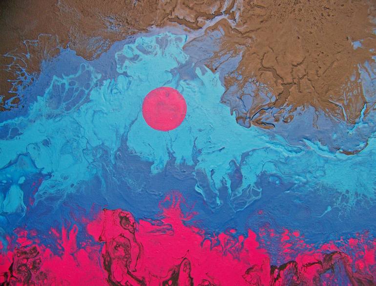 Original Abstract Landscape Painting by Jo And Jan Moore Romancing The Stone