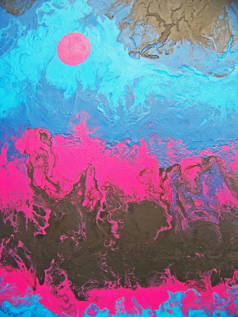 Original Abstract Landscape Painting by Jo And Jan Moore Romancing The Stone