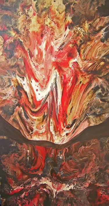 Original Abstract Expressionism Abstract Paintings by Jo and Jan Moore Romancing The Stone