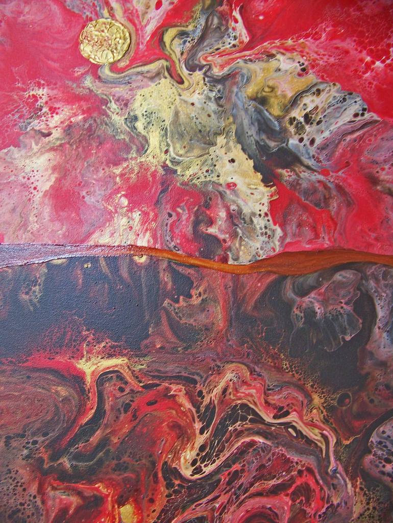 Original Abstract Landscape Painting by Jo and Jan Moore Romancing The Stone