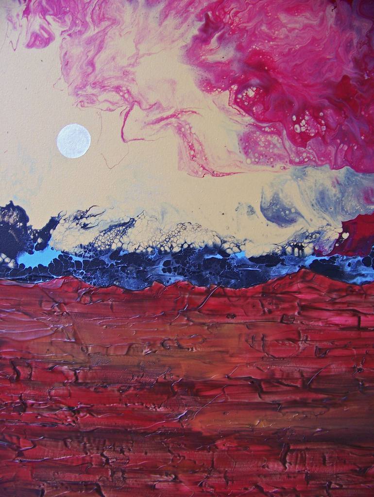 Original Abstract Landscape Painting by Jo and Jan Moore Romancing The Stone