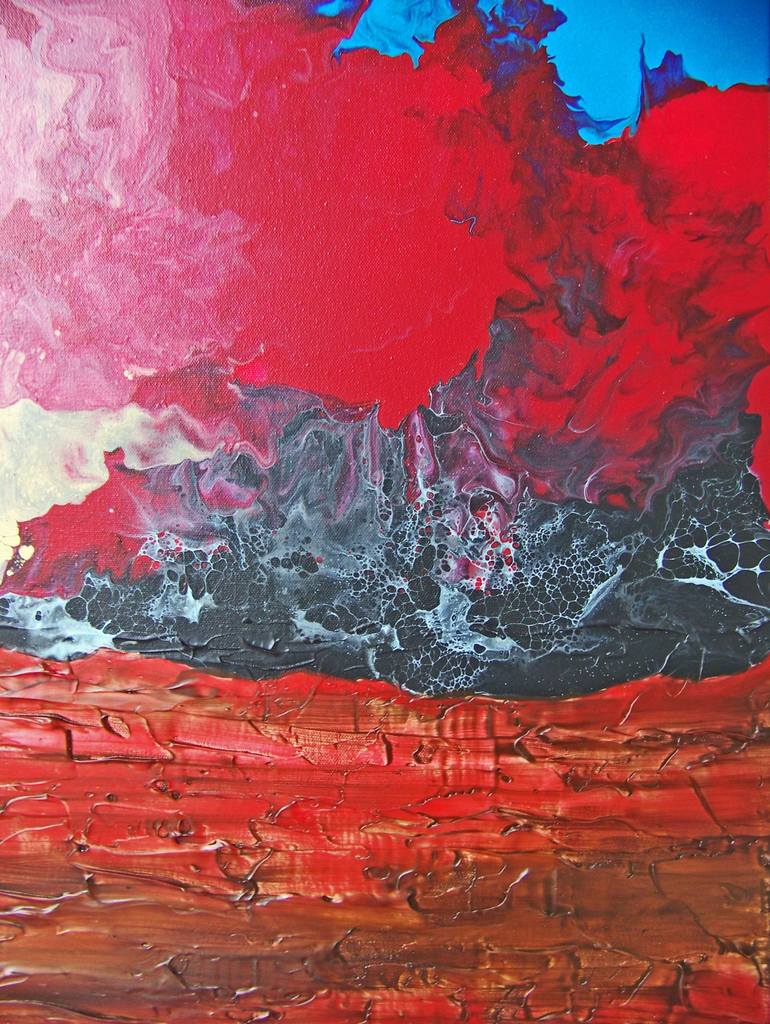 Original Abstract Landscape Painting by Jo and Jan Moore Romancing The Stone