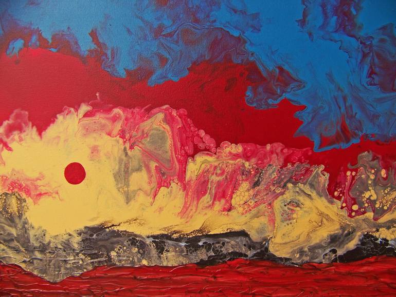Original Abstract Landscape Painting by Jo And Jan Moore Romancing The Stone