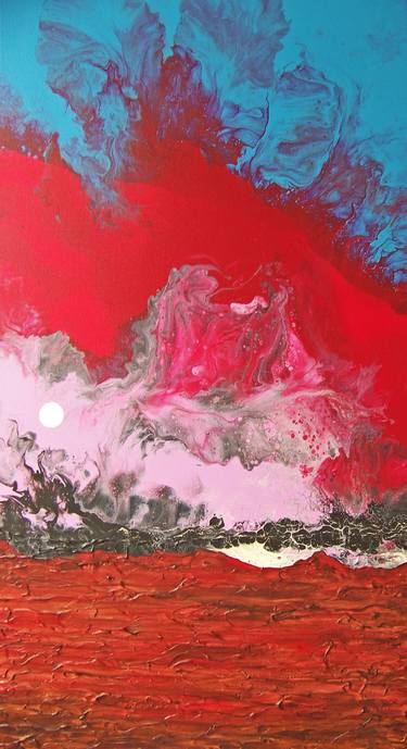 Print of Abstract Landscape Paintings by Jo and Jan Moore Romancing The Stone