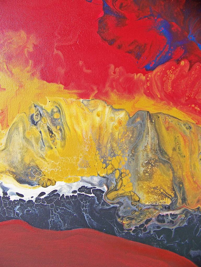 Original Abstract Landscape Painting by Jo and Jan Moore Romancing The Stone