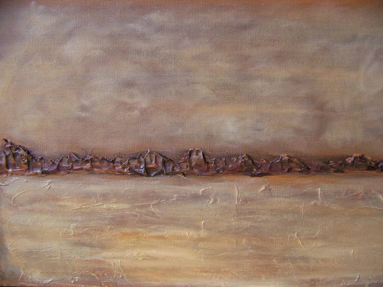 Original Abstract Landscape Painting by Jo and Jan Moore Romancing The Stone