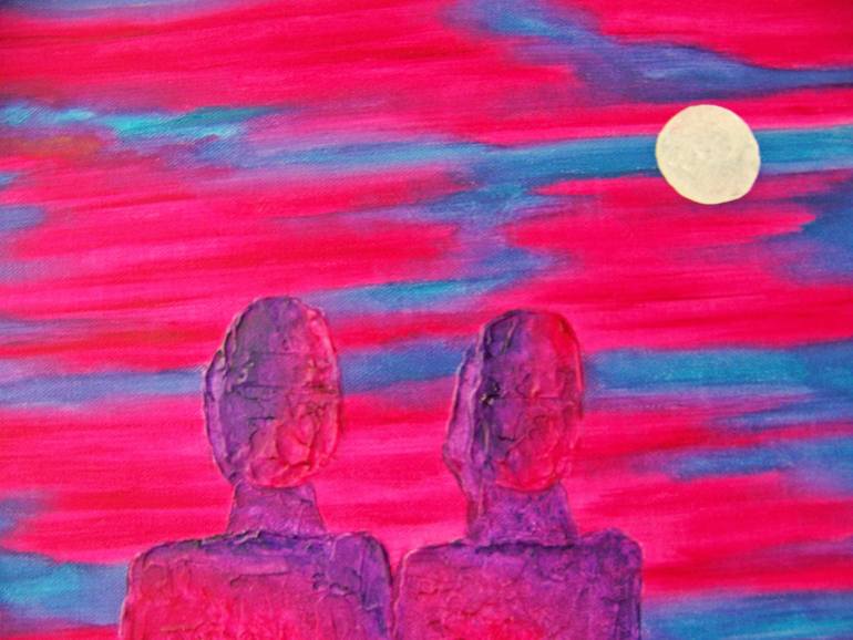 Original Abstract Expressionism Abstract Painting by Jo And Jan Moore Romancing The Stone