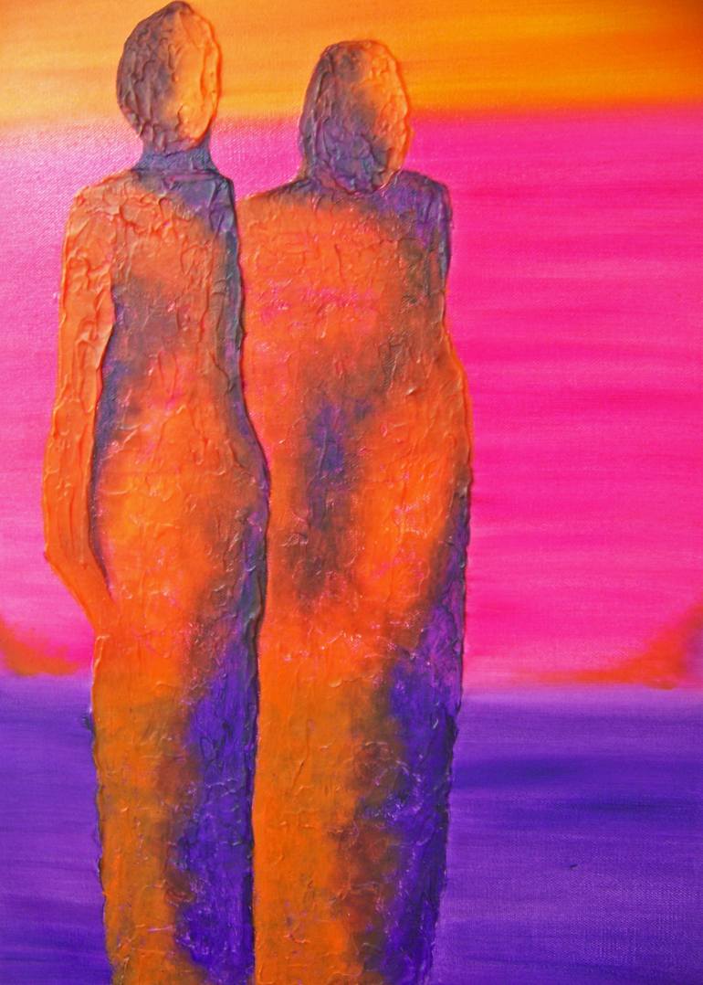 Original Abstract Expressionism Abstract Painting by Jo And Jan Moore Romancing The Stone