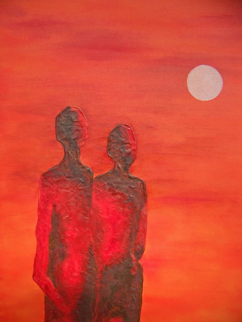 Original People Painting by Jo and Jan Moore Romancing The Stone