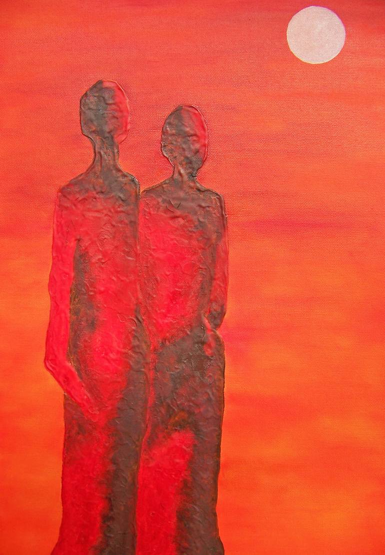 Original People Painting by Jo and Jan Moore Romancing The Stone