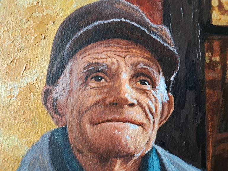 Original Realism People Painting by Victor Arseni